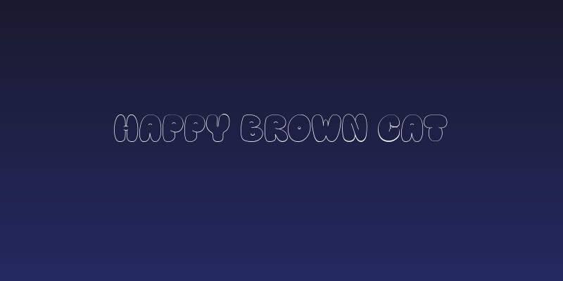 Happy brown cat Social Header
