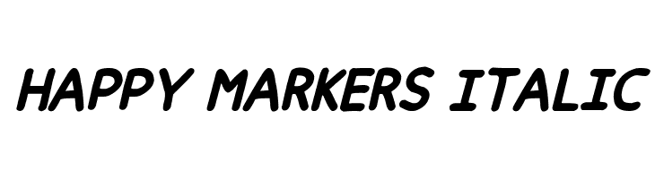 Happy markers Italic फ़ॉन्ट