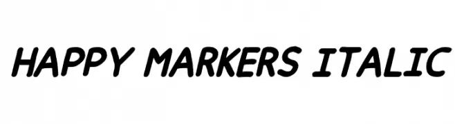 Happy markers Italic  Fuentes Gratis Descargar