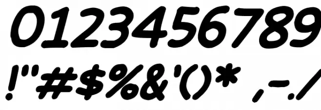 Happy markers Italic Font Alte caractere
