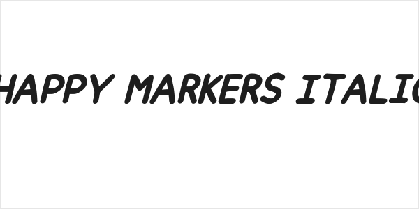 Happy markers Italic Logo