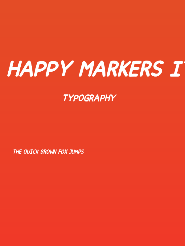 Happy markers Italic Poster