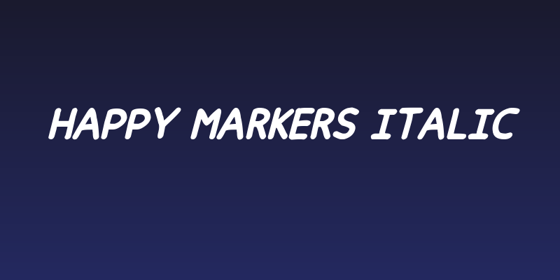 Happy markers Italic Social Header
