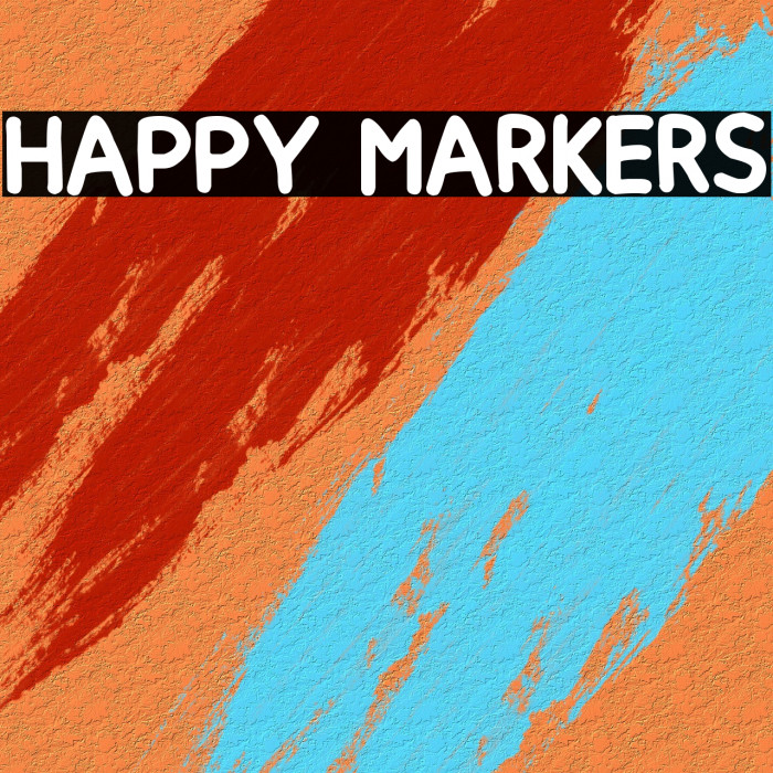 Happy markers Font examples