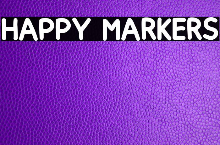 Happy markers Font examples