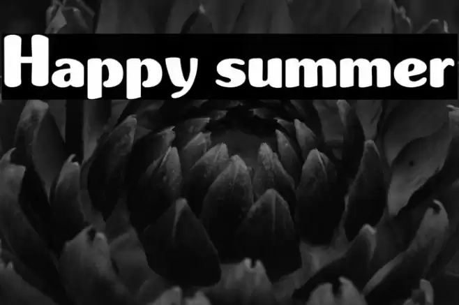 Happy summer Font examples