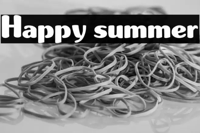 Happy summer Font examples