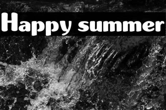 Happy summer Font examples