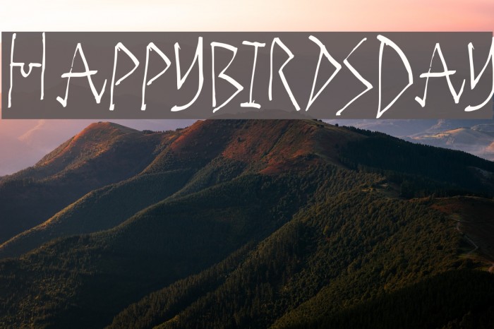 HappyBirdsDay Font examples