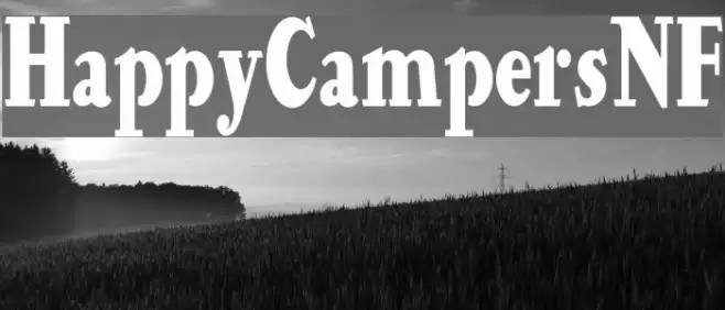 HappyCampersNF Font examples