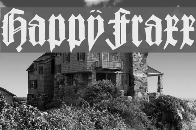 HappyFraxx Font examples