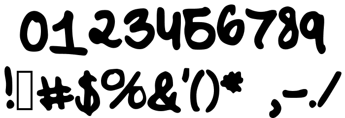 HappyFreeConfused Font OTHER CHARS