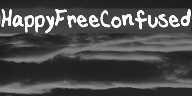 HappyFreeConfused Font examples