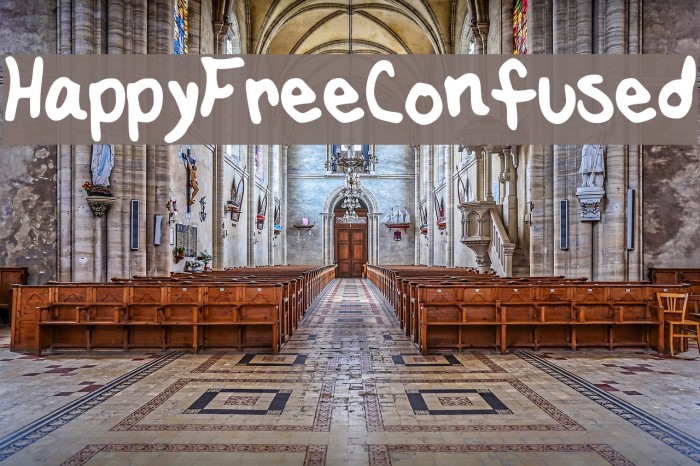 HappyFreeConfused Font examples