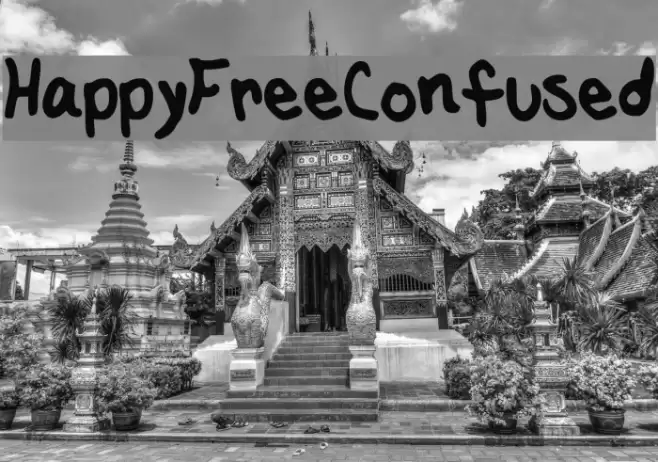 HappyFreeConfused Font examples