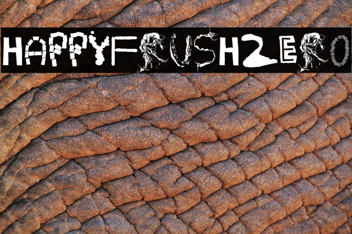 HappyFrushZero Font examples