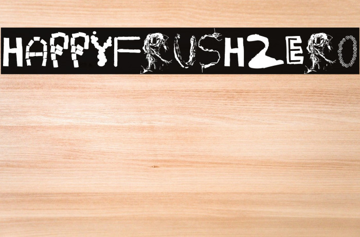 HappyFrushZero Font examples
