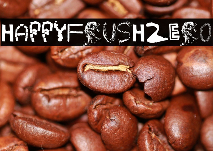 HappyFrushZero Font examples