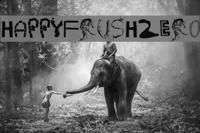 HappyFrushZero Schriftart examples