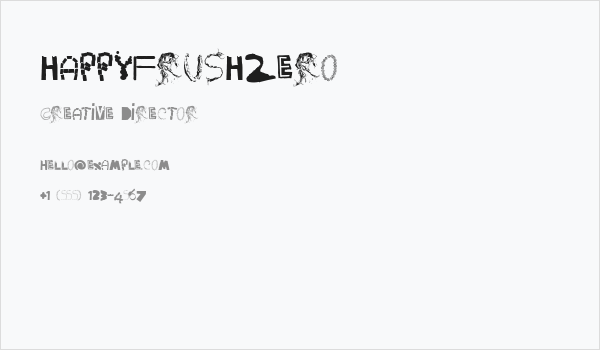 HappyFrushZero Business Card
