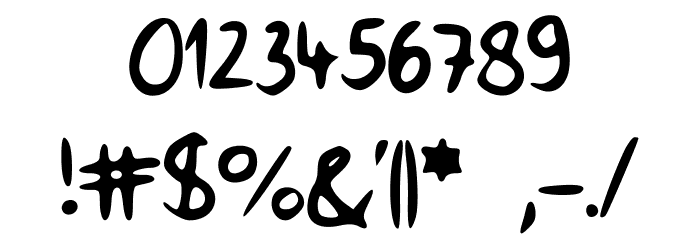 HappyHand Font OTHER CHARS
