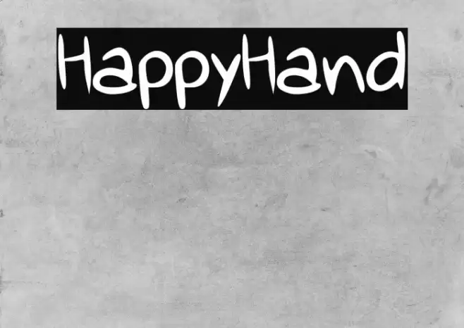 HappyHand Caratteri examples