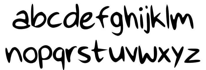 HappyHand Font LOWERCASE