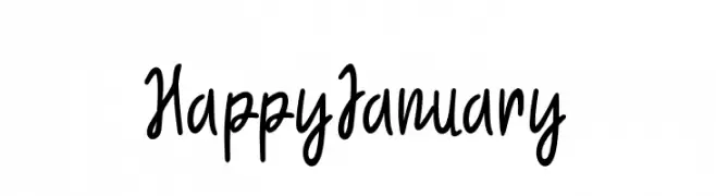 HappyJanuary  フリーフォントのダウンロード
