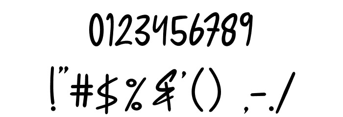 HappyJanuary Font OTHER CHARS