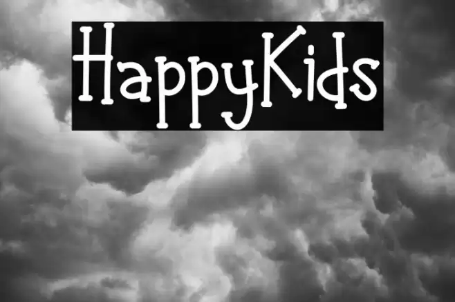 HappyKids Font examples