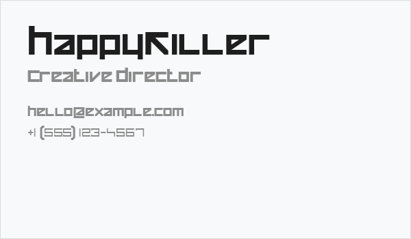 HappyKiller Business Card