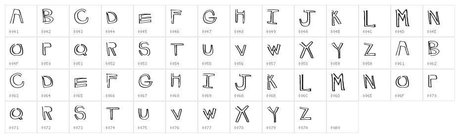 HappyLines Character Map