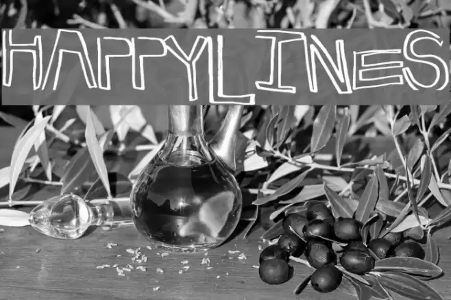 HappyLines Schriftart examples