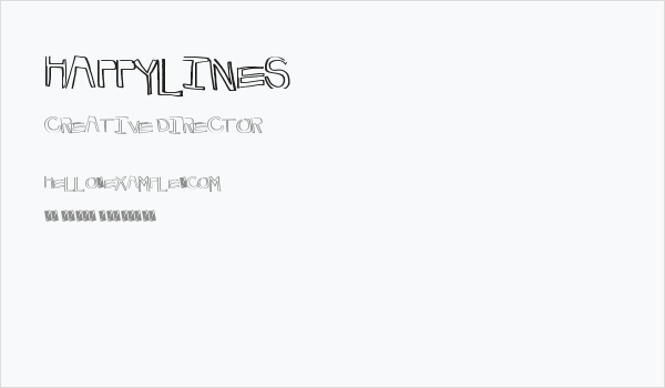 HappyLines Business Card