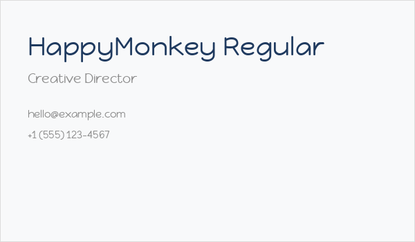 HappyMonkey Regular Business Card