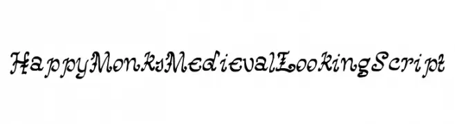 HappyMonksMedievalLookingScript  Frei Schriftart Herunterladen