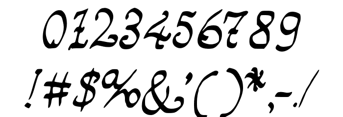 HappyMonksMedievalLookingScript Font OTHER CHARS