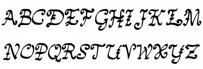 HappyMonksMedievalLookingScript Fuentes MAYÚSCULAS