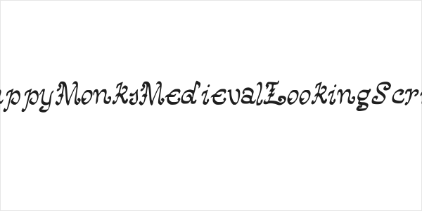 HappyMonksMedievalLookingScript Logo