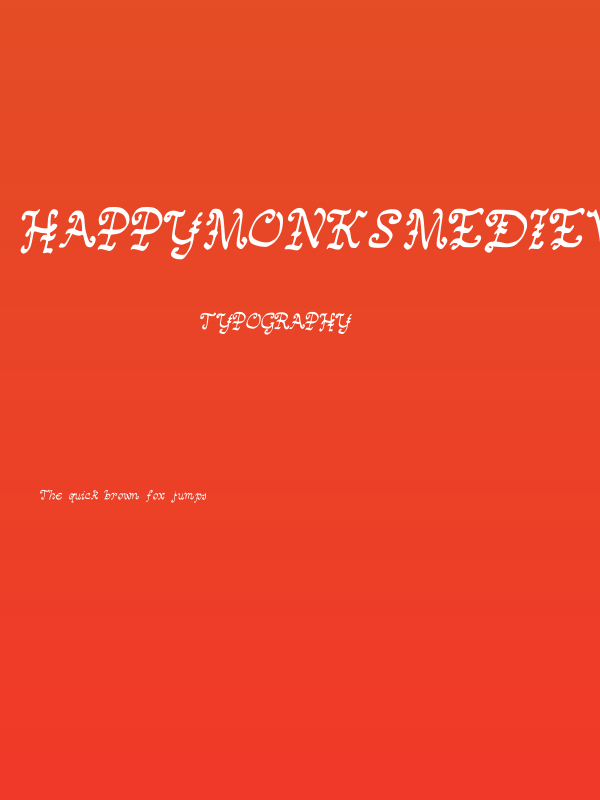 HappyMonksMedievalLookingScript Poster