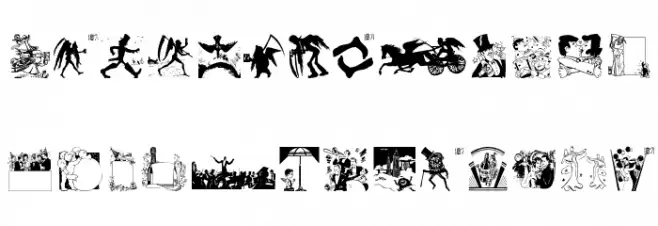 HappyNewYear Schriftart Groß