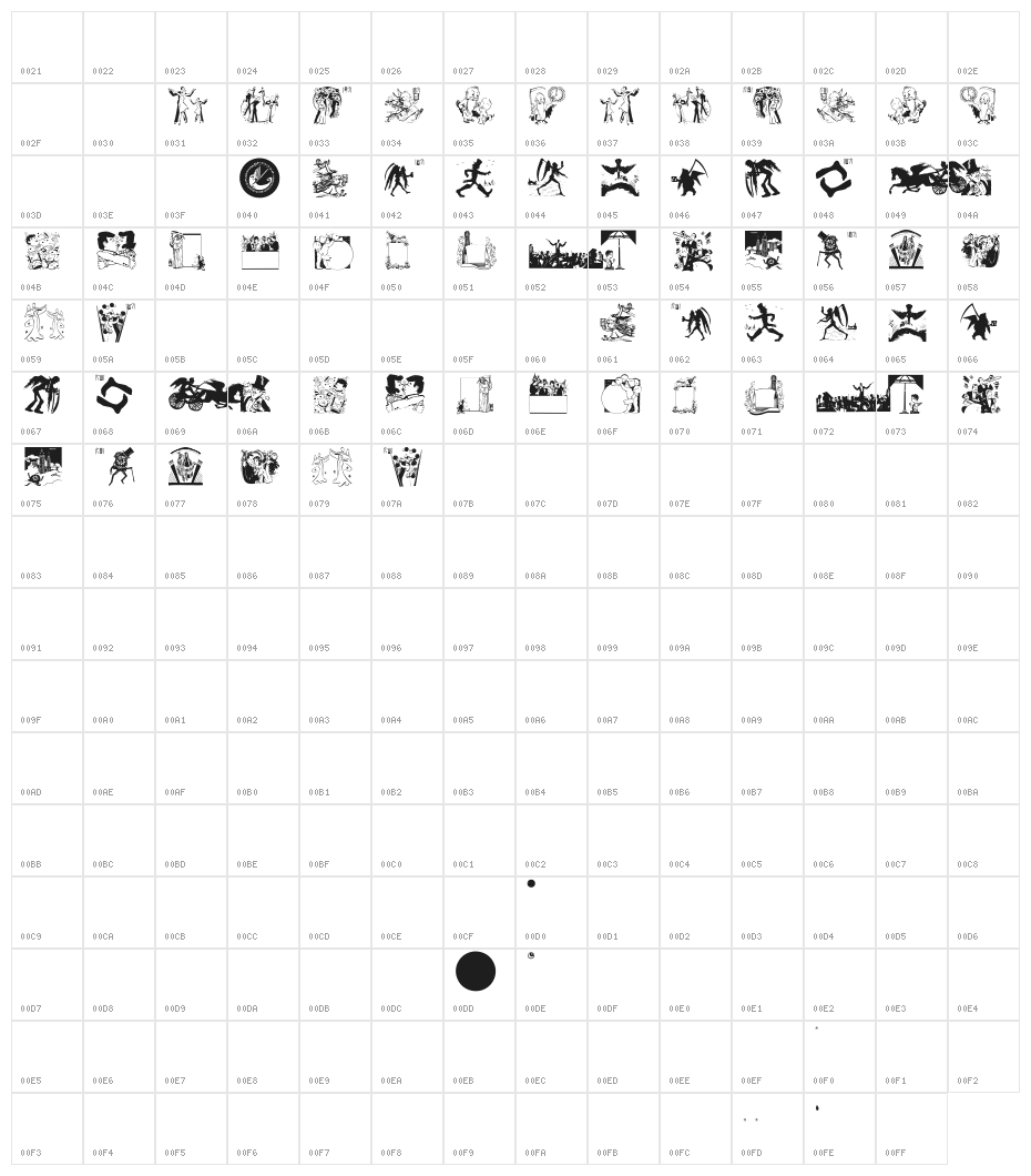 HappyNewYear Character Map