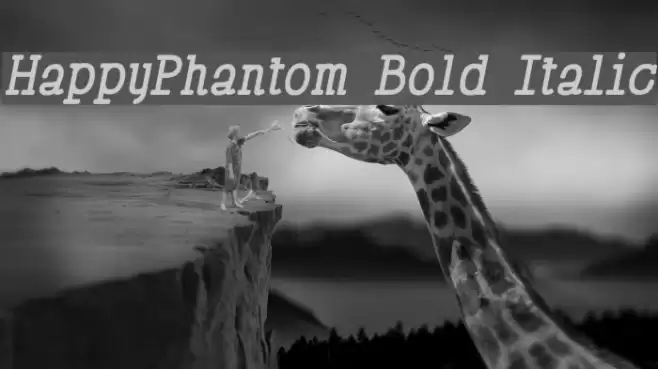 HappyPhantom Bold Italic Font examples