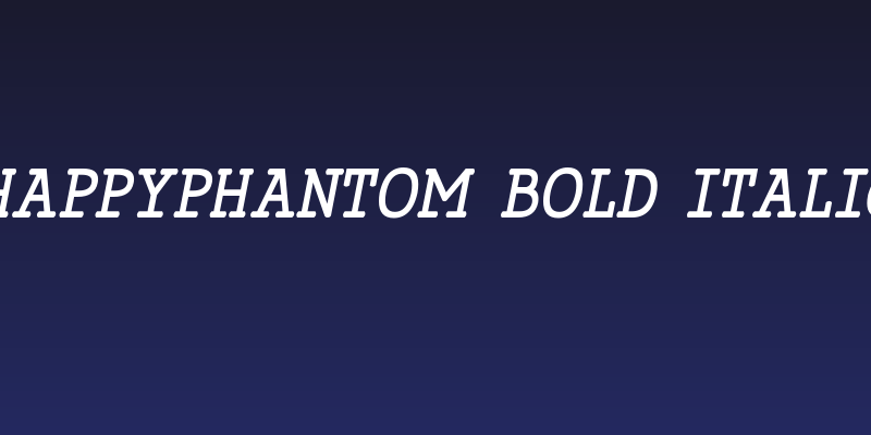 HappyPhantom Bold Italic Social Header