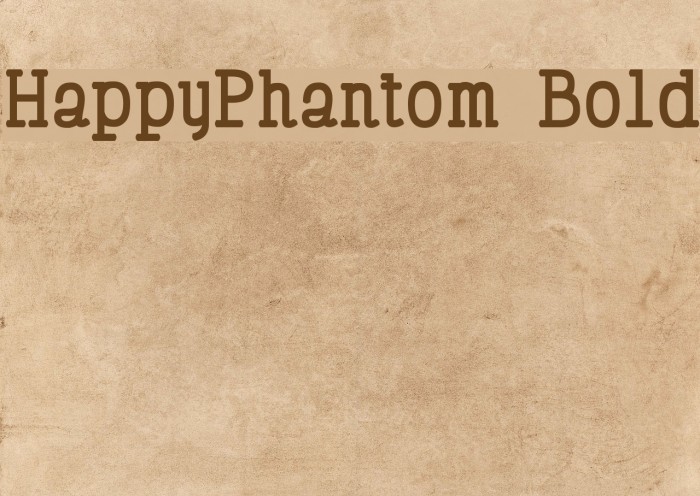 HappyPhantom Bold Font examples