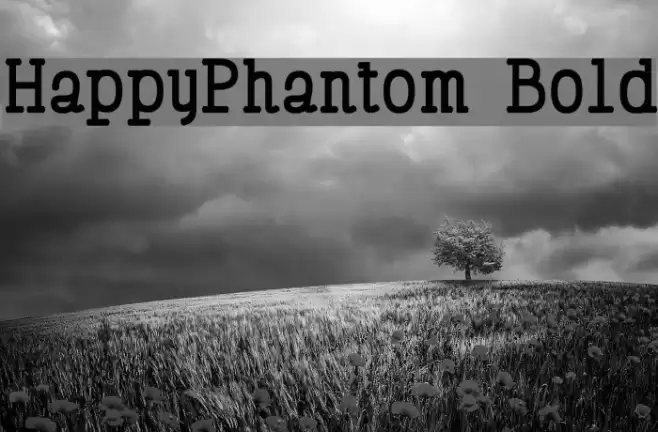 HappyPhantom Bold Font examples