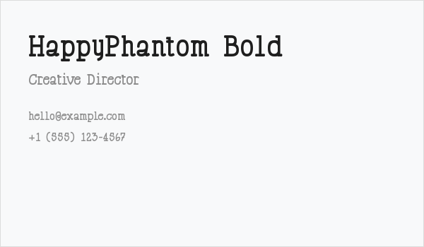 HappyPhantom Bold Business Card