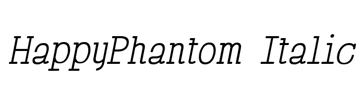 HappyPhantom Italic Font