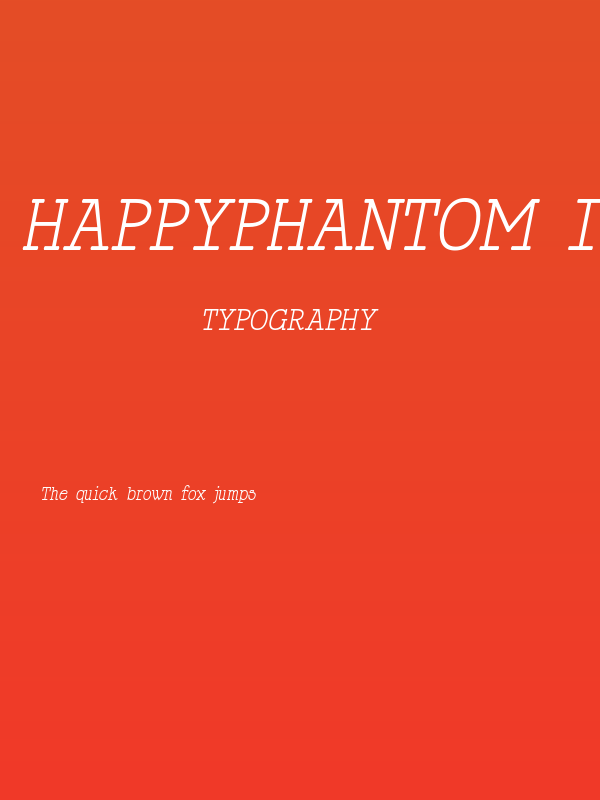 HappyPhantom Italic Poster