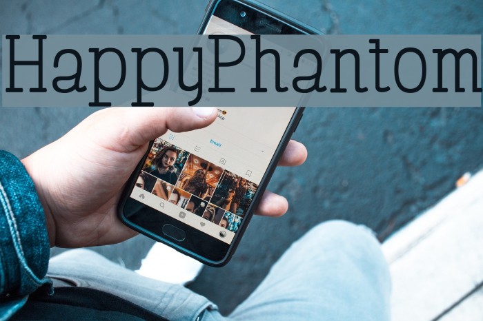 HappyPhantom Schriftart examples